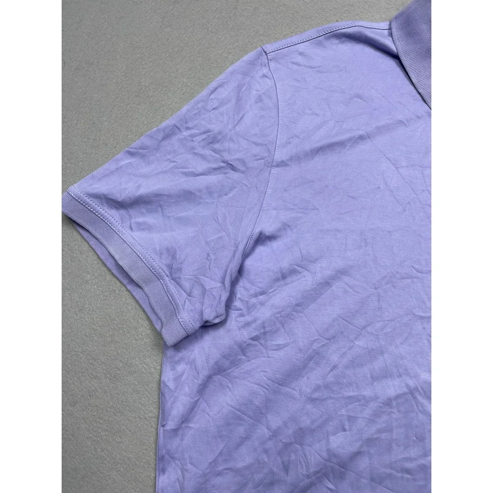 Banana Republic Polo Luxury Touch Cotton Purple Large Mens